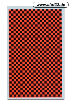 DMC decal chequered sheet black and fluo red